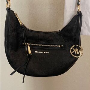 NWT! Michael Kors Black Leather Shoulder Bag